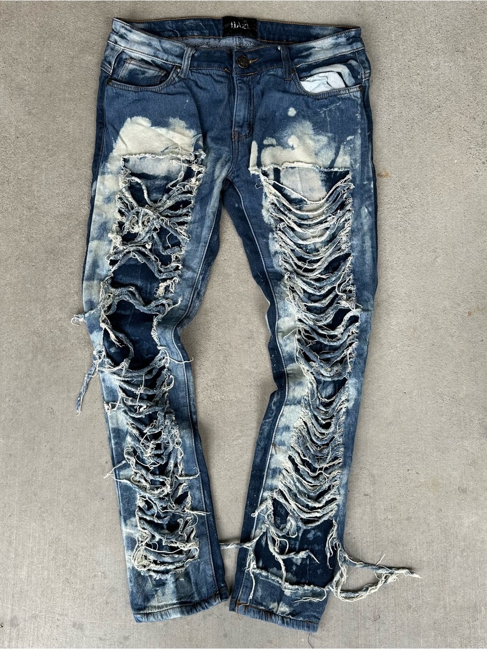 DAZL The Collection Distressed Women’s Skinny Slim Fit Denim Jeans Blue Sz 13